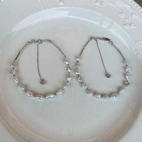 4-6mm Freshwater Keshi Pearl Necklace and Bracelet Set - House Of Pearls